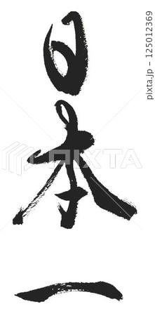 日本一の文字創作で何種類か書道筆で書きました 125012369