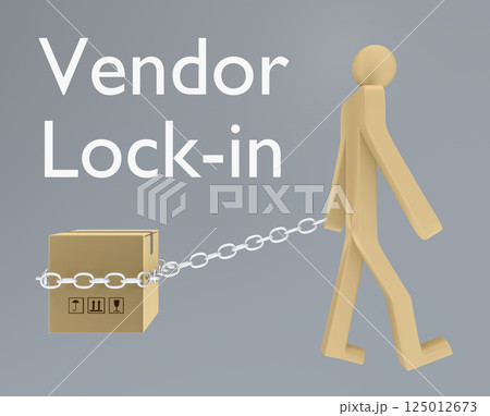 Vendor Lock-in concept 125012673