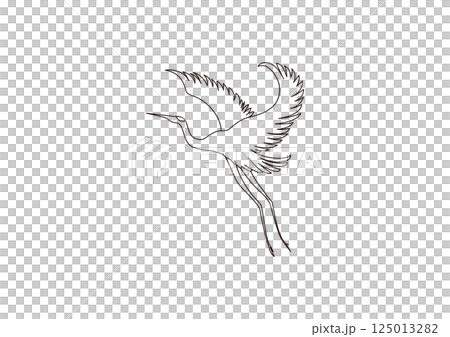 Crane line drawing 125013282