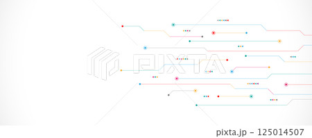 Circuit board texture with communication technology concept. Creative vector illustration Circuit board texture with communication technology concept. Creative vector illustration 125014507