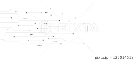 Circuit board texture with communication technology concept. Creative vector illustration 125014518