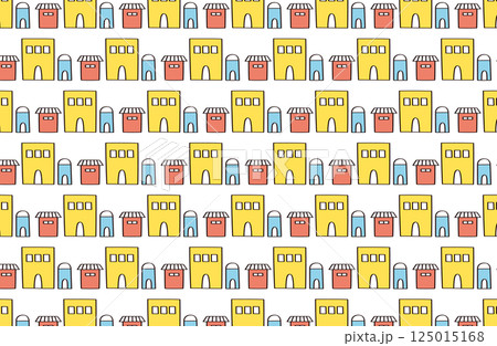 手描きの家の背景 125015168