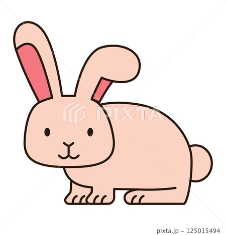 RABBIT cute animal illustration farm domesticated pet doodle kawaii drawing Japanese style kiddy smile happy playful decorative element object isolated RABBIT cute animal illustration farm domesticated pet doodle kawaii drawing Japanese style kiddy smile happy playful decorative element object isolated 125015494