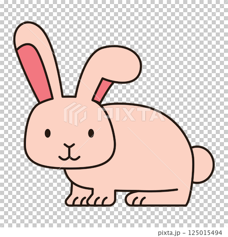 RABBIT cute animal illustration farm domesticated pet doodle kawaii drawing Japanese style kiddy smile happy playful decorative element object isolated RABBIT cute animal illustration farm domesticated pet doodle kawaii drawing Japanese style kiddy smile happy playful decorative element object isolated 125015494