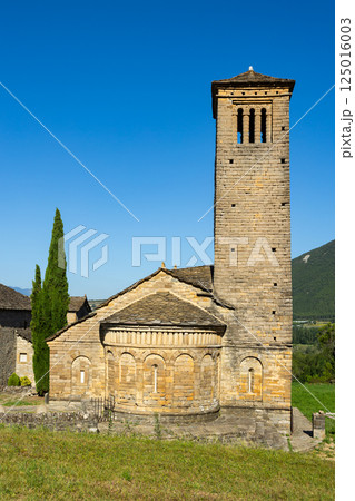 Medieval stone Church of San Pedro in Larrede along Serrablo Churches Route Medieval stone Church of San Pedro in Larrede along Serrablo Churches Route 125016003