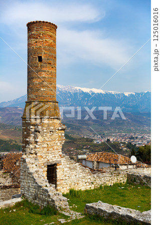 Tower of Red Mosque in Berat Castle, Albania Tower of Red Mosque in Berat Castle, Albania 125016016