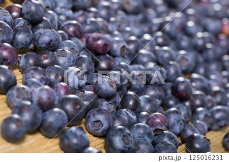 Close up of fresh blueberries 125016231