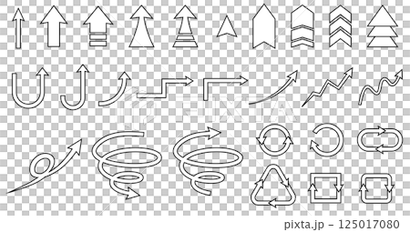 簡單箭頭向量素材集 125017080