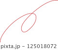 赤ペン手書きのくるくる線 125018072