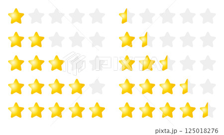 ぷっくりしたかわいい星の格付けランキングセット 125018276