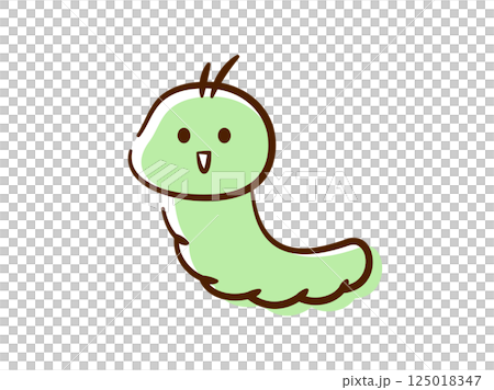 虫_手書き風_あおむし 虫_手書き風_あおむし 125018347