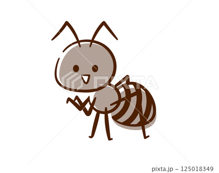虫_手書き風_アリ 125018349