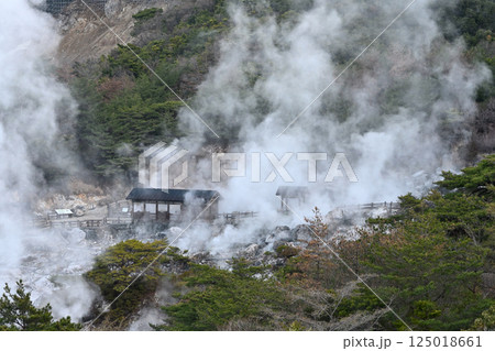 雲仙地獄の湯けむり 125018661