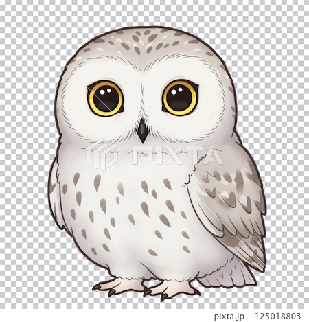 簡單可愛的貓頭鷹插圖 125018803