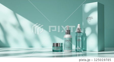 Cool Mint & Silver Frost - A refreshing blend of cool mint with silver frost, perfect for winter wellness campaigns 125019785