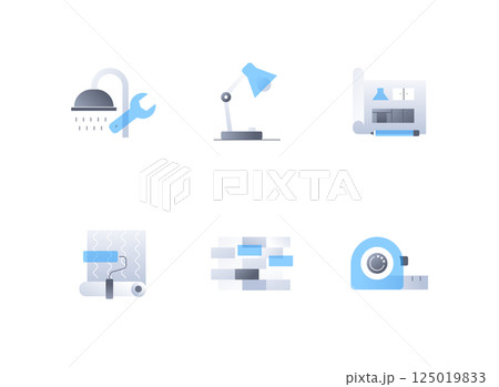 Home repair tools - flat design style icons set 125019833