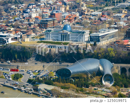 Tbilisi Concert Hall and Rike Park Aerial in Autumn Tbilisi Concert Hall and Rike Park Aerial in Autumn 125019971