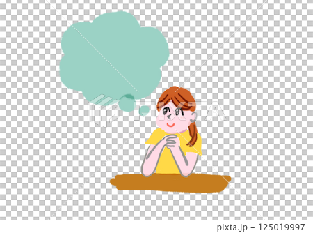 Delusional woman speech bubble Delusional woman speech bubble 125019997