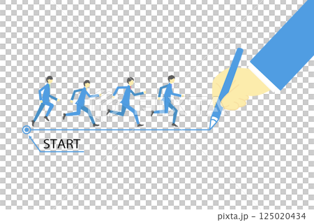 Leadership image in business field - A businessman showing the way to younger people Leadership image in business field - A businessman showing the way to younger people 125020434