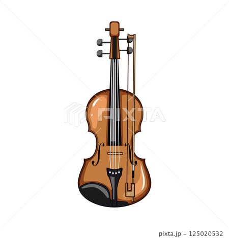 strings violin cartoon vector illustration 125020532