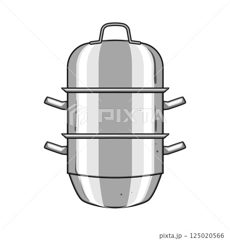 cooking steamer pot cartoon vector illustration 125020566