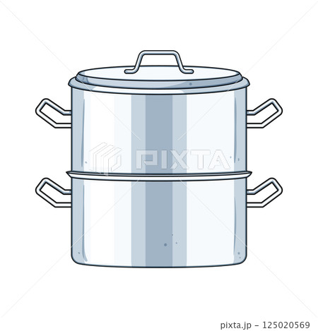 steam steamer pot cartoon vector illustration steam steamer pot cartoon vector illustration 125020569