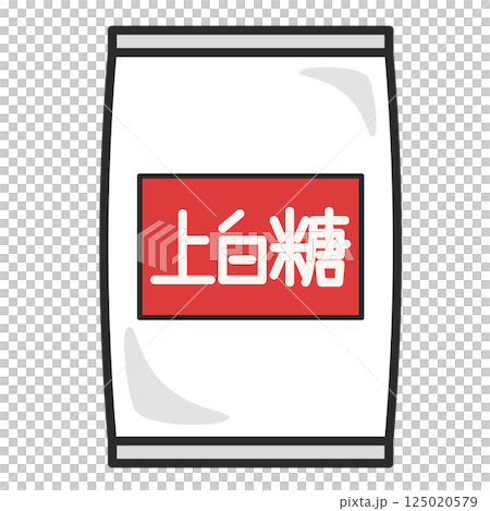 A simple illustration of white sugar in a bag A simple illustration of white sugar in a bag 125020579