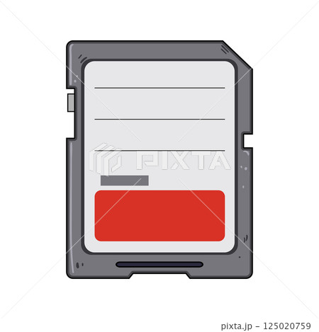 class sd card cartoon vector illustration 125020759