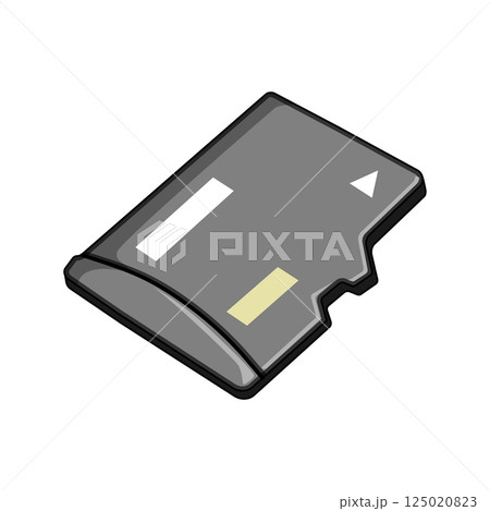 adapter microsd card cartoon vector illustration adapter microsd card cartoon vector illustration 125020823