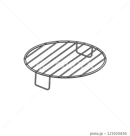 portable grill rack cartoon vector illustration 125020830