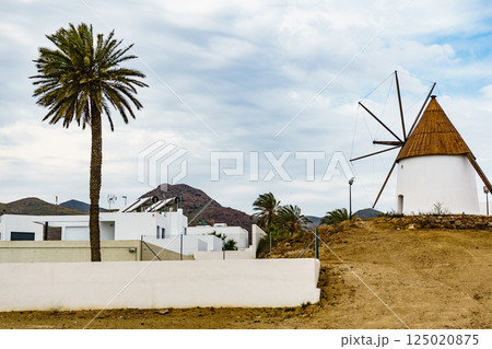 Wind mill in Las Negras, Spain 125020875