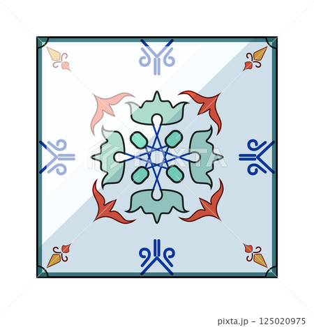 historic azulejos ornament tile cartoon vector illustration historic azulejos ornament tile cartoon vector illustration 125020975