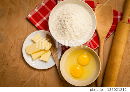 Preparation for baking, bake ingredients. 125021212