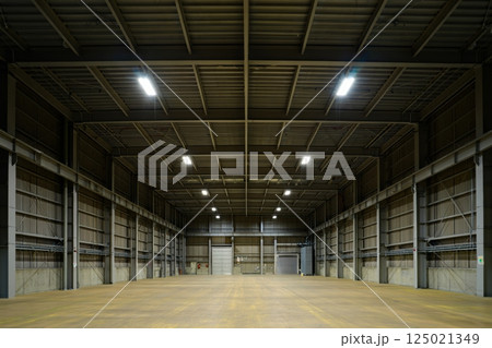 Large modern empty storehouse 125021349