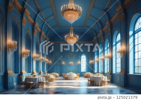 Palace interior background castle hall 125021379
