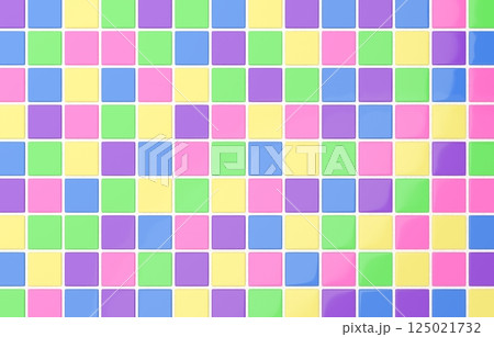 背景素材_タイル_レンガ_カラフル 125021732