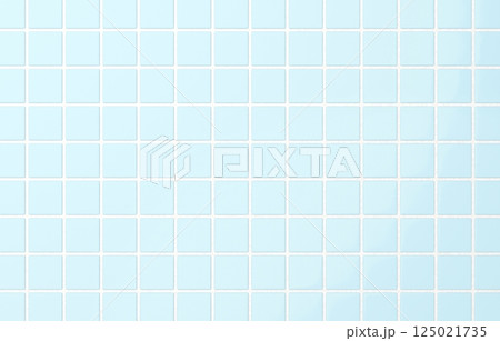 背景素材_タイル_レンガ_水色 125021735