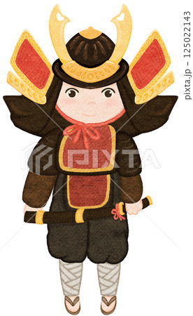 cute japanese boy in samurai armor cute japanese boy in samurai armor 125022143