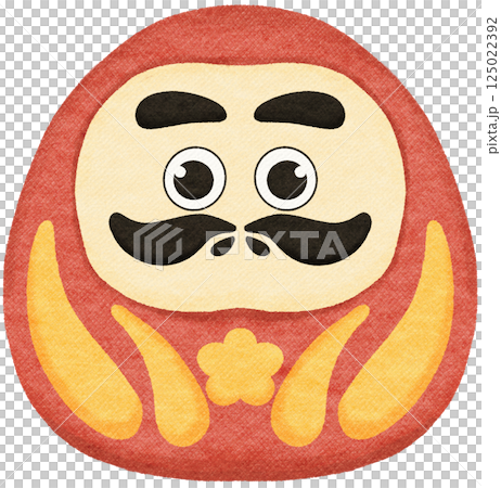 This hand drawn red Daruma Doll This hand drawn red Daruma Doll 125022392