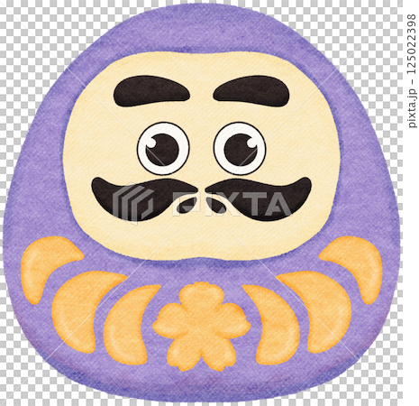 This hand drawn Purple Daruma 125022398