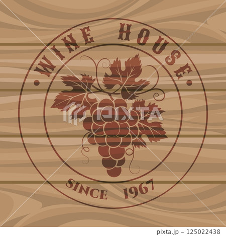 Vintage wine house emblem 125022438