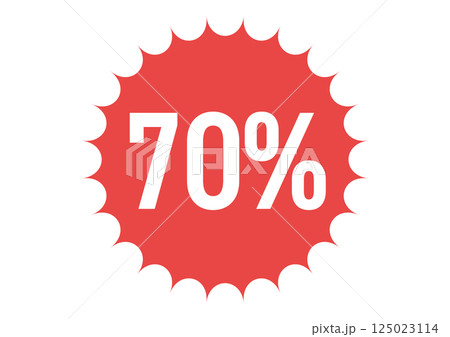 70%のフラットなアイコンイラスト 70%のフラットなアイコンイラスト 125023114