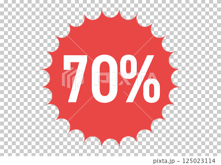 70%のフラットなアイコンイラスト 70%のフラットなアイコンイラスト 125023114