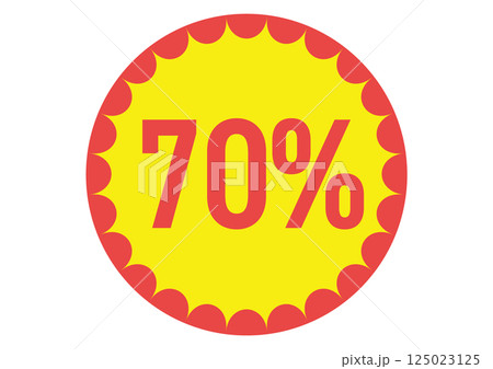 70%のフラットなアイコンイラスト 125023125