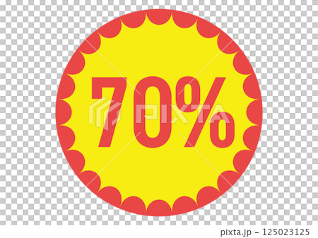 70%のフラットなアイコンイラスト 125023125