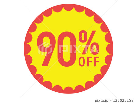 90%OFFのフラットなアイコンイラスト 90%OFFのフラットなアイコンイラスト 125023158