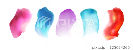 Watercolor brush strokes set 125024260