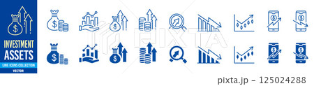 投資やお金のアイコン 125024288