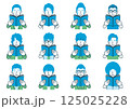 本を読む男性のイラストセット 125025228