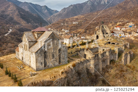 Aerial view of Akhtala Monastery Fortress Aerial view of Akhtala Monastery Fortress 125025294